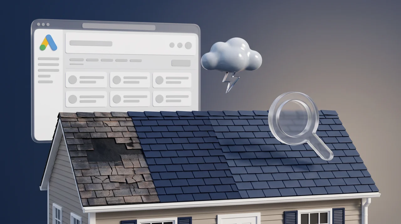 google ads para roofing company
